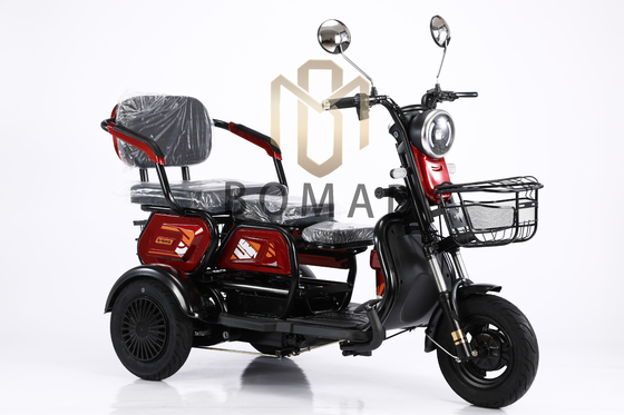 2024 Triciclos eléctricos Motocicleta Bicicleta Tres ruedas Triciclo eléctrico 3 ruedas Posición de la batería Portador trasero 160X75X130 cm