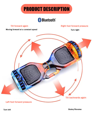 Scooter eléctrico unisex 9 pulgadas 8 ruedas Lamborghini Hoverboard con rango de control de aplicación móvil por carga 5-10KM