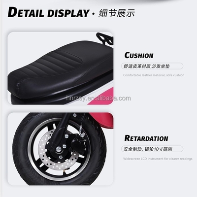 60v 72v 1000w motocicleta eléctrica motocicleta de 2 personas scooters de ciclomotor eléctrico con 10 pulgadas de aluminio de rueda de cubo y 100kg de carga