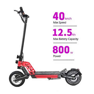 Scooter eléctrico plegable de 800w con tiempo de carga de 6-8h en color negro personalizado
