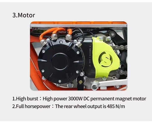 Experimenta la emoción de las carreras todoterreno con nuestra motocicleta eléctrica de motor Max. Velocidad 40-60km/h Voltagem 60V