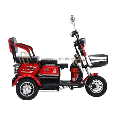 Triciclo de 600w 48v para adultos con sistema de freno de tambor delantero trasero y batería de iones de litio de 60V100Ah