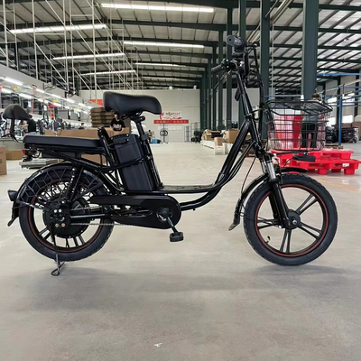 Marco de acero 18 velocidad eléctrica conducción automática 48V adulto bicicleta de ocio motor eléctrico de dos ruedas