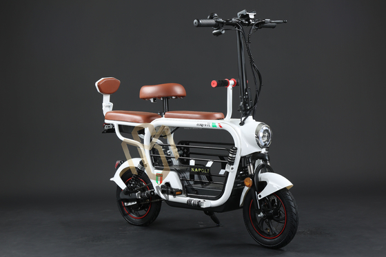 Bicicleta eléctrica compacta con batería de litio y tiempo de carga rápido
