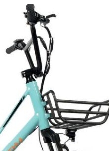 Bicicleta eléctrica urbana de ocio con batería integrada y pedal de potencia