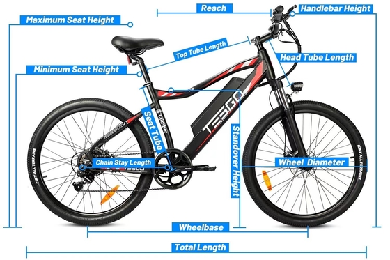 Bicicleta eléctrica 48V 350W 10.4AH Bicicleta eléctrica de largo alcance con batería integrada