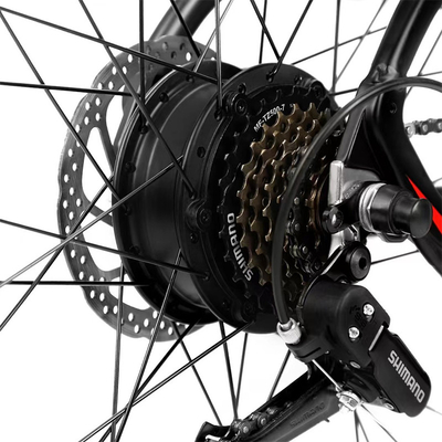 Bicicleta eléctrica 48V 350W 10.4AH Bicicleta eléctrica de largo alcance con batería integrada
