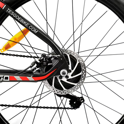 750w motor reforzado de hierro de aleación de aluminio 7 velocidades engranajes bici eléctrica de la ciudad para el multi-terreno de conducción en 26 pulgadas de grasa neumáticos