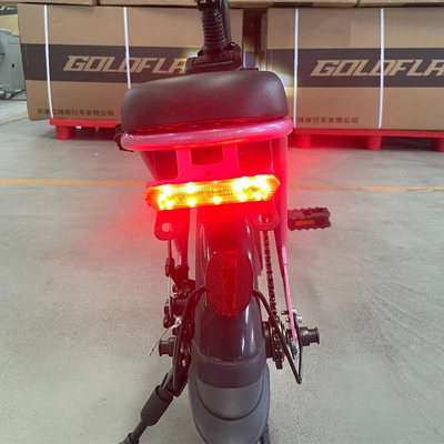 Batería de tubo descendente 14 pulgadas bicicleta eléctrica plegable bicicleta 48v 350w neumático de grasa bicicleta eléctrica con 7 marchas