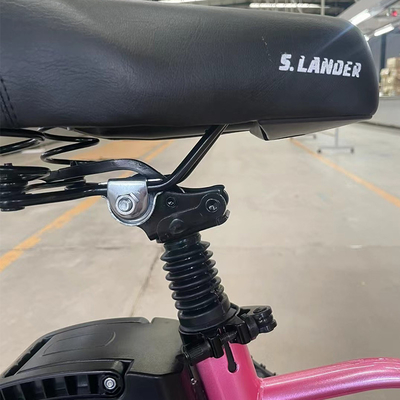Batería de tubo descendente 14 pulgadas bicicleta eléctrica plegable bicicleta 48v 350w neumático de grasa bicicleta eléctrica con 7 marchas