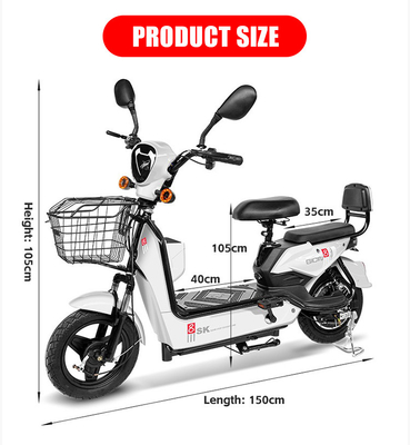 18&quot; Tamaño de rueda 7 velocidad bici eléctrica de la ciudad con 350watt/500watt 48v 12ah Batería E Bikes 2024 Scooter de bicicleta eléctrica