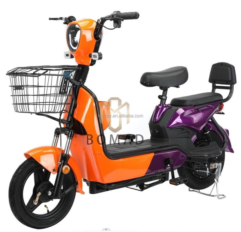 Minibike / Pocketbikes Motocicleta eléctrica 48v 350w Scooter eléctrico estándar nacional Bicicleta Batería de tubo descendente