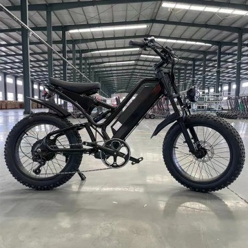 Bicicleta eléctrica integrada con motor central de 48v con marco de aleación de aluminio de 9 velocidades y batería de litio de 9 velocidades